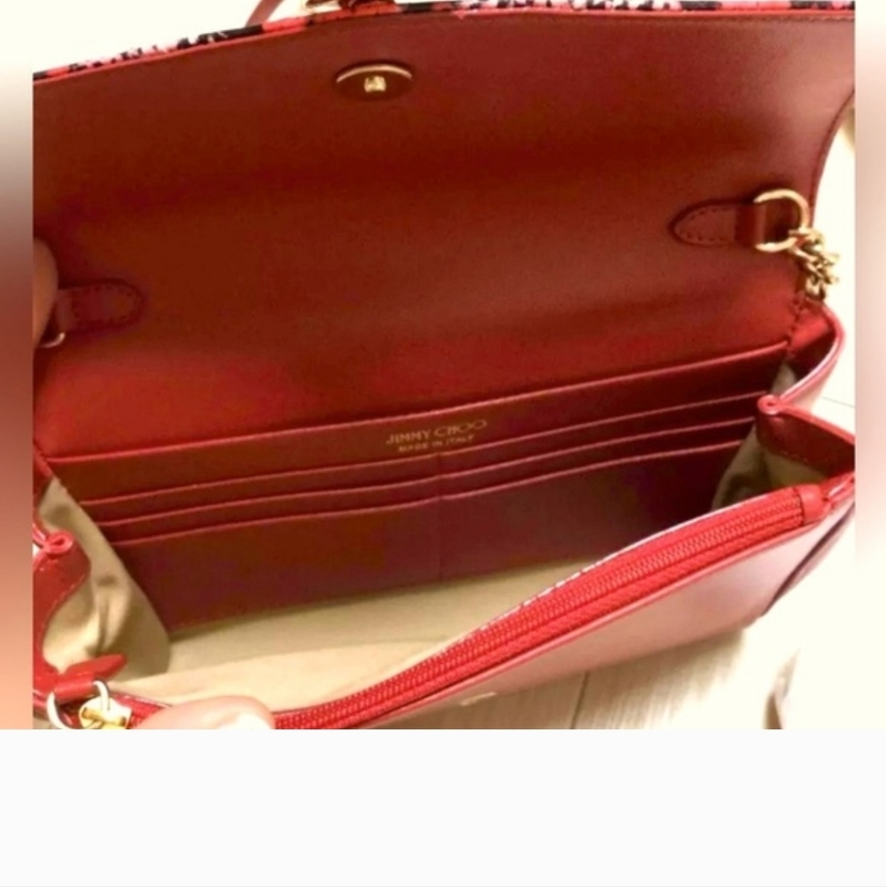 Jimmy Choo Red Python Crossbody Bag - image 10